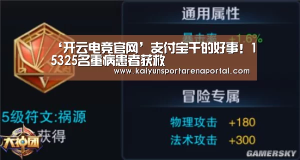 ‘开云电竞官网’支付宝干的好事!15325名重病患者获救(图3) 开云全站下载